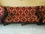 Wooden Saag Sofa- 3 Seater and 2 Chairs
