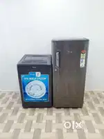Single door refrigerator and top load washing machine
