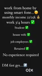 Work from home and work from office available