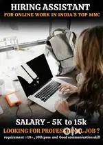 Online  part time work students job Parsons house wife freshers apply