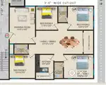 4bhk luxury flat for sale at Diamond hills