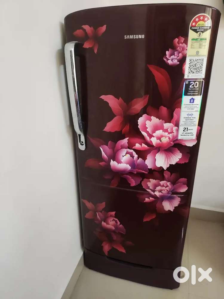 Samsung 183L 4-Star Single Door Refrigerator – Red, 2 Years Old