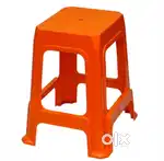 oval wooden table(4 Chair) plastic stools ( 9)