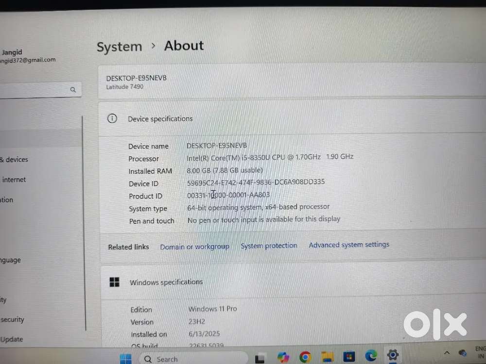 Dell Latitude 7490 Intel i5 8th gen