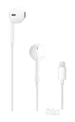 Original Apple Lightning cable and wired earphone for sale.