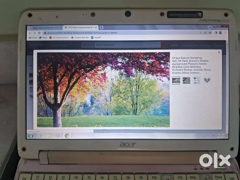 Acer mini laptop pink colour with charger