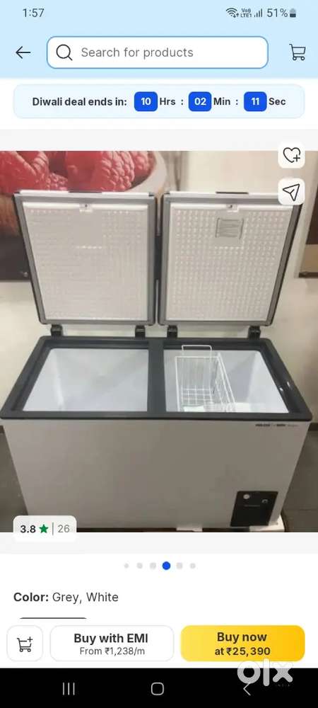 320 L Double Door Deep Freezer