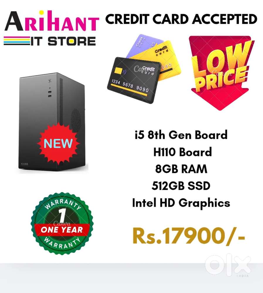 NEW CPU i5 8th Gen High Speed Performance & 1 Year Warranty