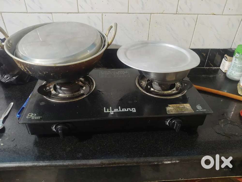 Two burner auto ignition 'lifelong' glass top