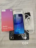 Redmi Note 7 Pro 4gb ram and 64gb storage with charger,cover and box