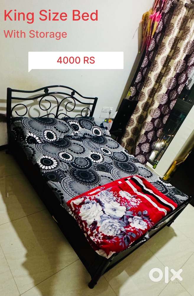 King size bed full set with storage