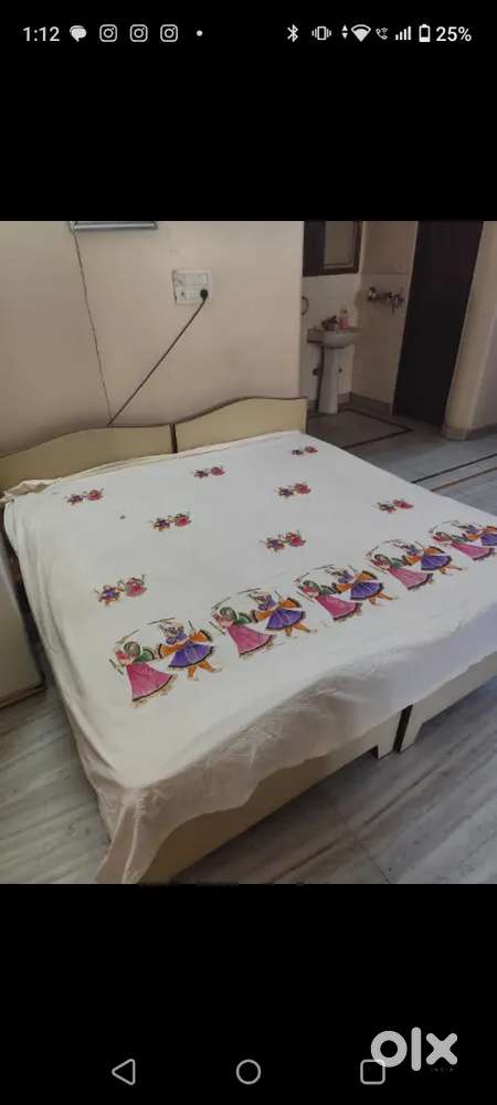 Wooden king size bed