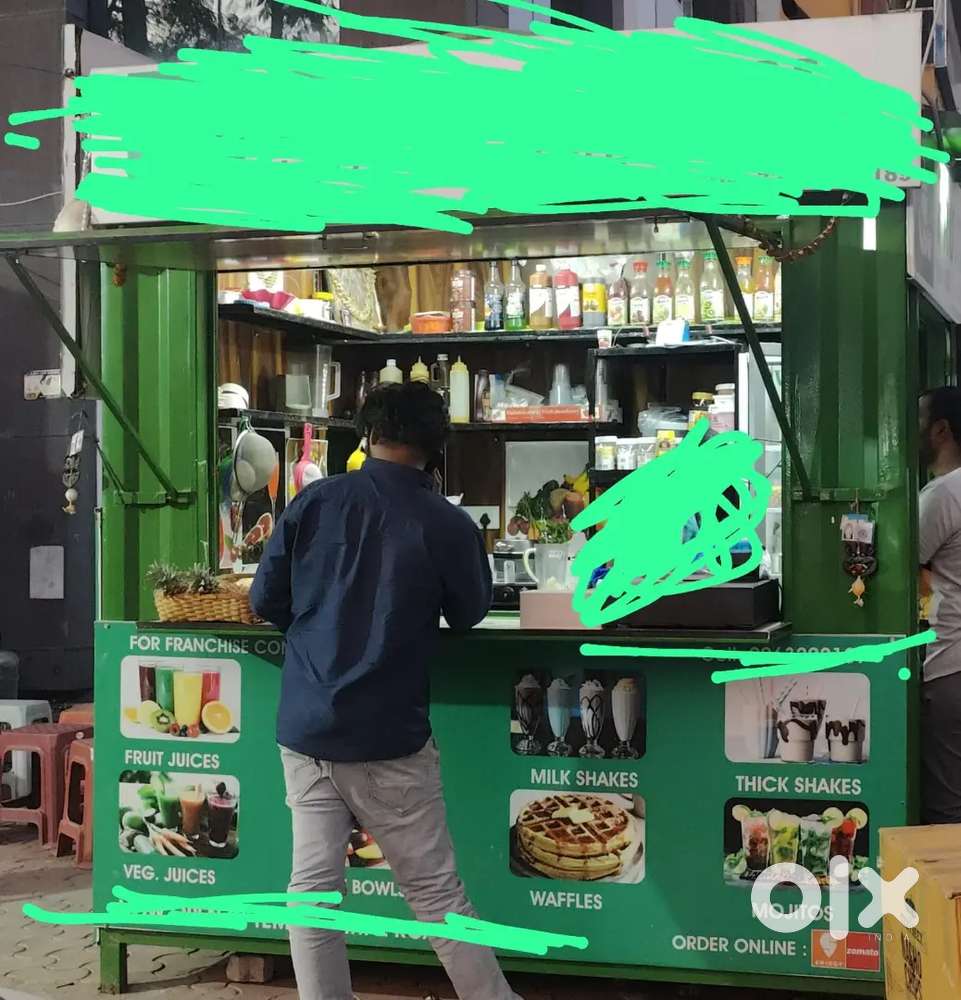 8×6 Fully Equipped Juice Shop Container for Sale – Fridge, Freezer