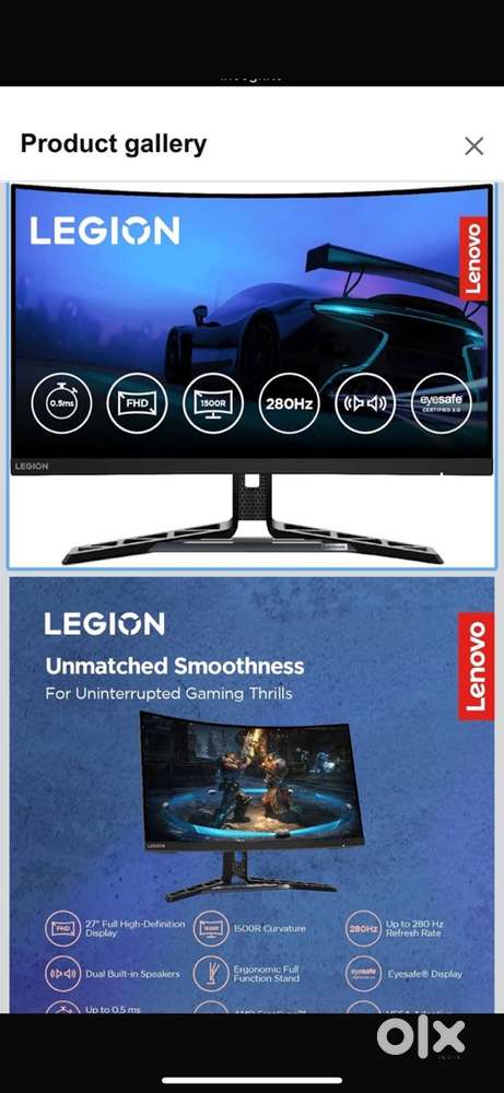 Lenovo legion curved monitor gaming 27 inches