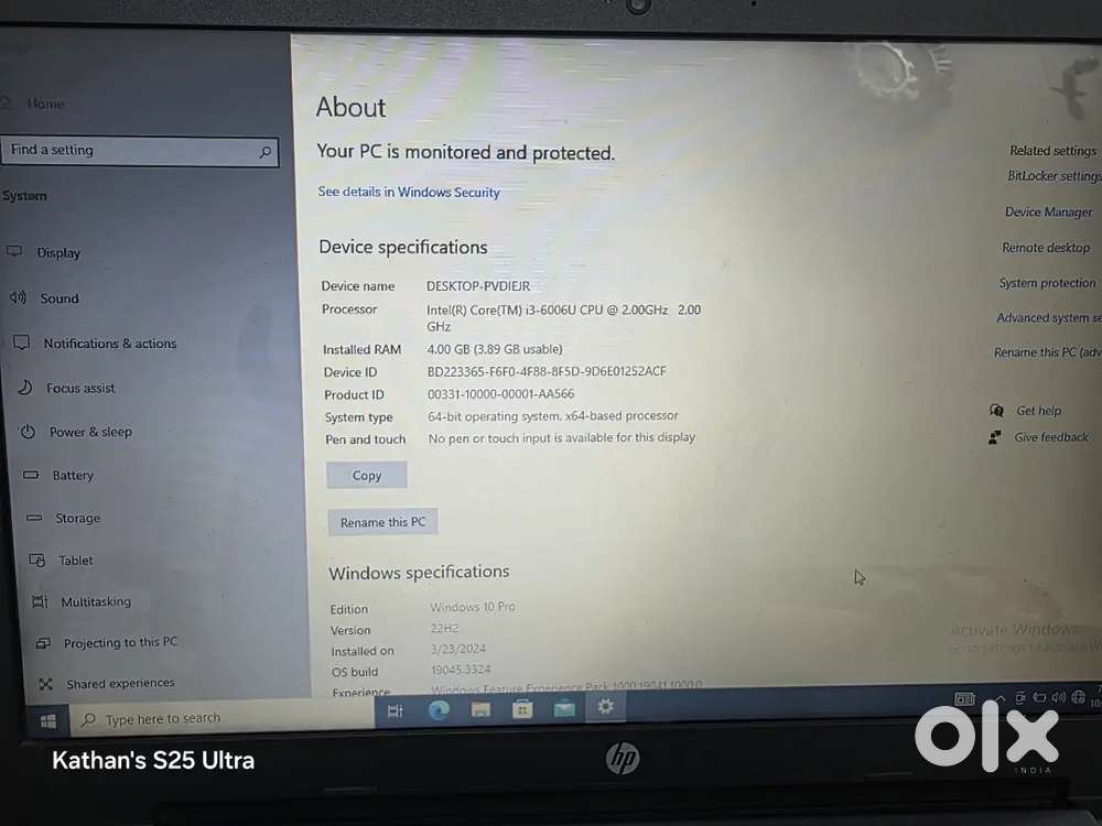 Hp laptop for sell