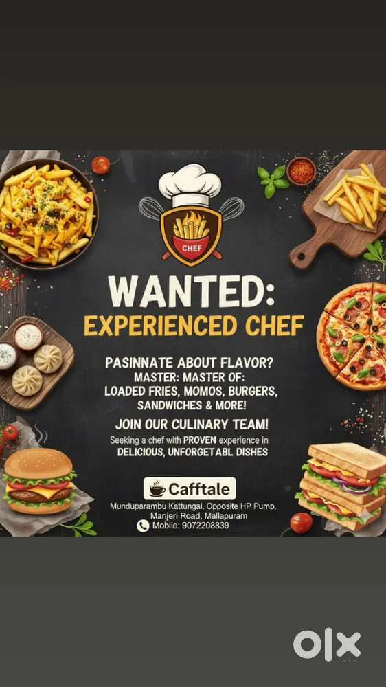Wanted experienced chef