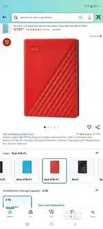 Western digital 4 tb hard disk