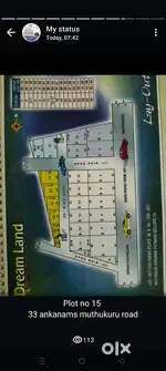 MUTHUKURU road 33 ankanams plot 8,50,000