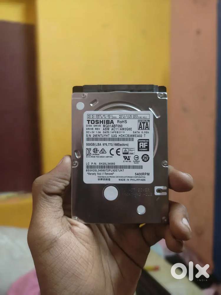 Toshiba 500GB Laptop Hard Disk – 100% Working Condition