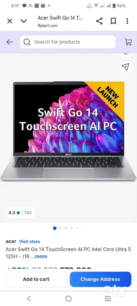 ACER SWIFT GO 14 AI Laptop Brand New Nit used yet