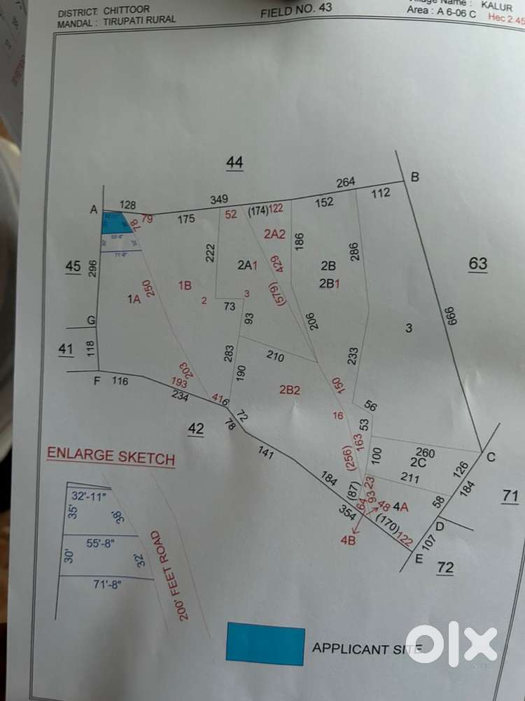 94 Ankanams Commercial plot at Kalur Cross Junction Tirupati