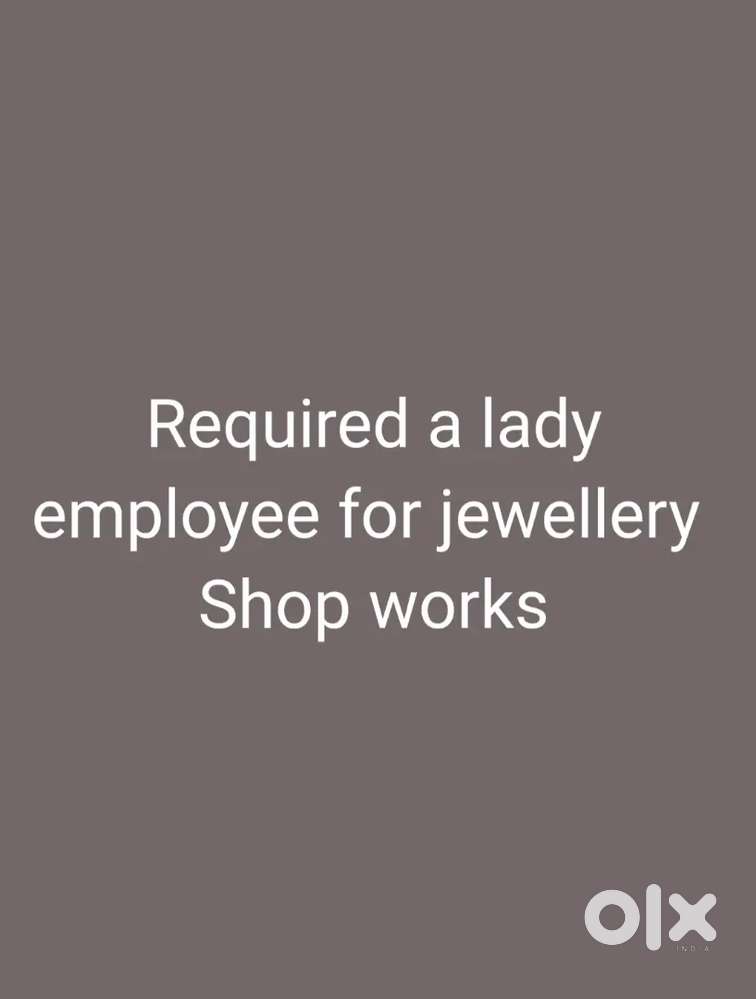 Female employee for jewellery shop