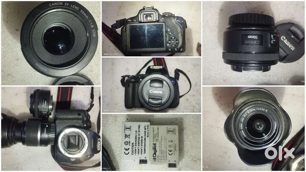 Canon 700d with F1 prime lens 50mm