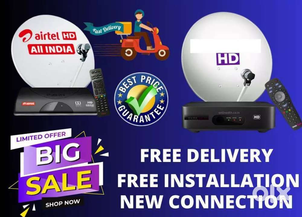 All DTH Available Best Rate Sky DishTV Airtel Videocon D2H Tatá Play