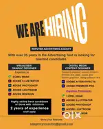 Hiring Graphich designers and Digital media designer