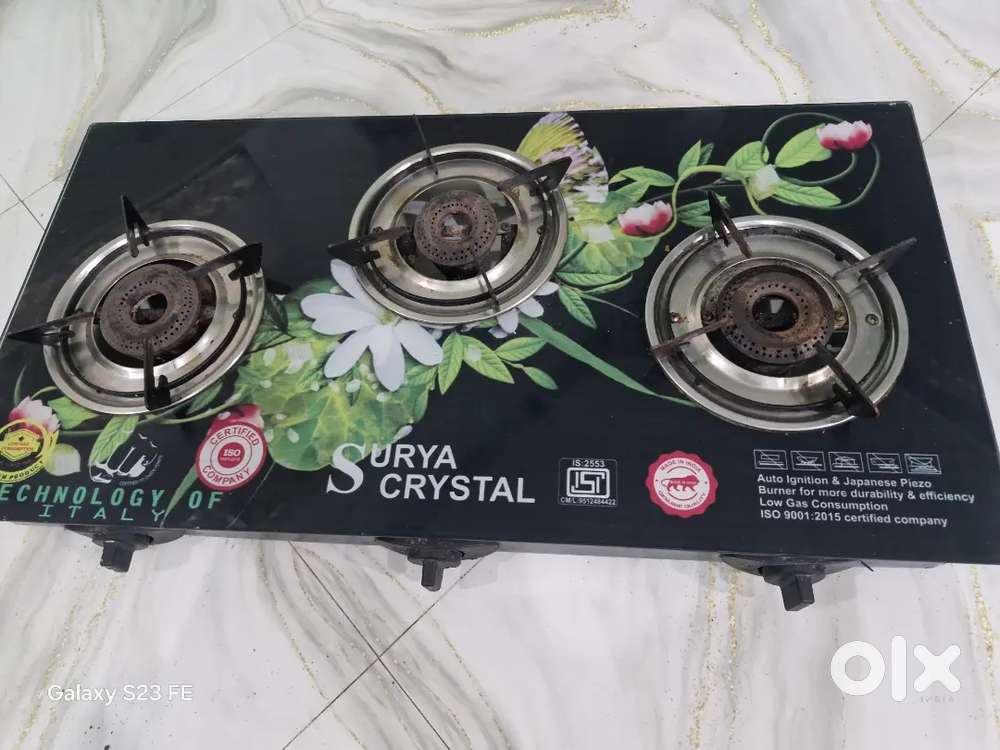 Automatic ignition three burners gas stove