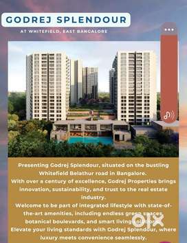 3 BHK for Sale in Godrej Splendour whitefield with luxrious ameneties