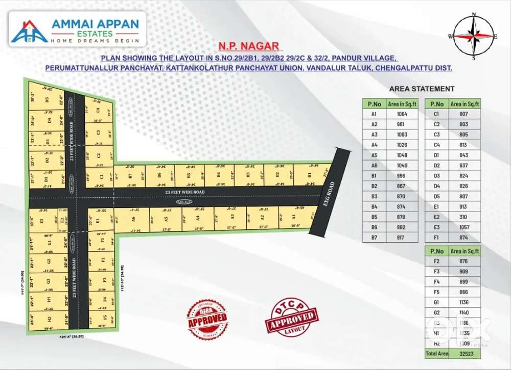 DTCP approval plots best location in Guduvanchery