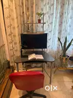 Beautiful sturdy metal study table , imac, led Tv table