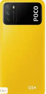 Poco M3 mobile yellow colour with ear buds