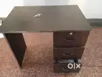 Study/ office table submica top with 3 drawer and revolving chair