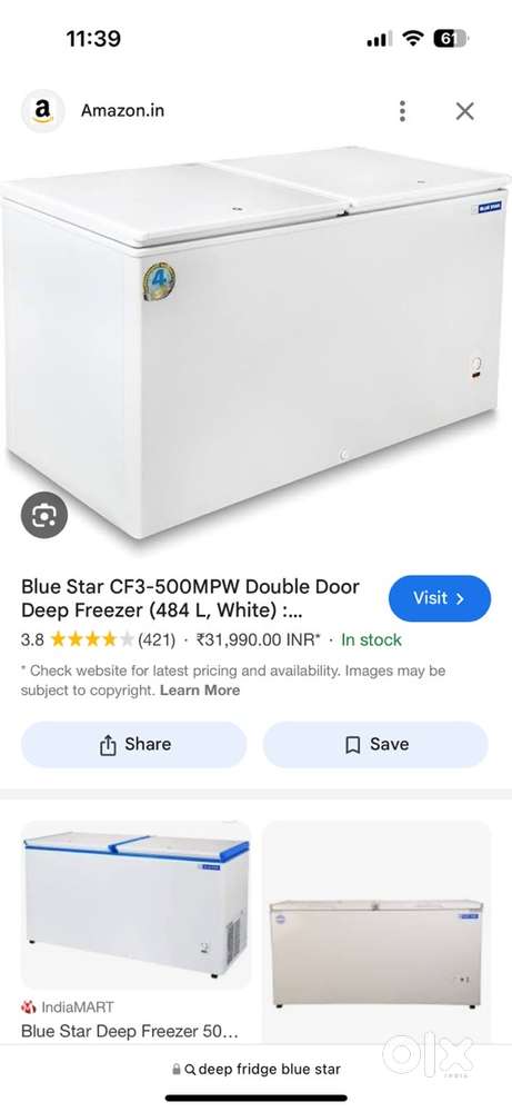 Deep fridge in good condition