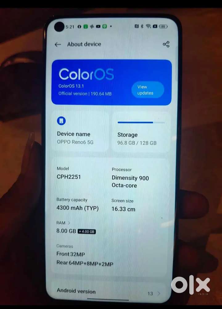 Oppo reno 6 5g