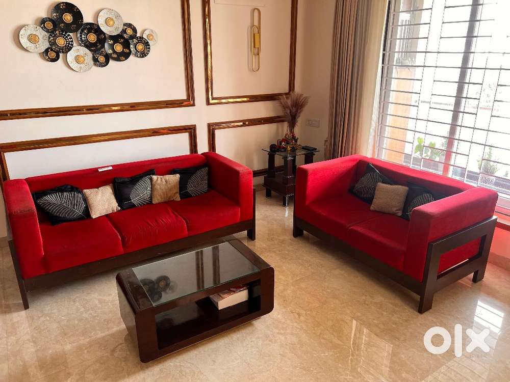 3 + 2 seater sofa, center table and corner table