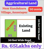 South Face 50cents Aggriculture Land near Kandukuru Village Anantapur