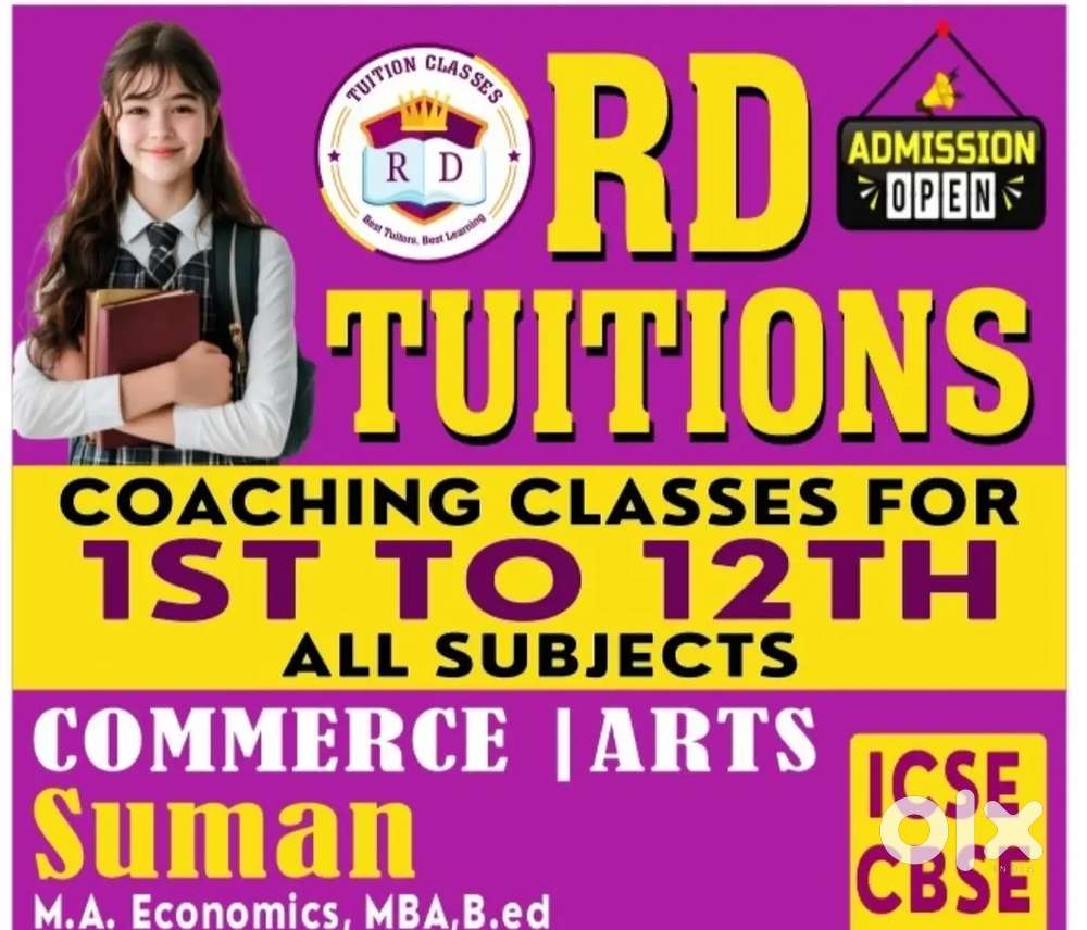 Tuition teachers required for 1st to 12th Standard