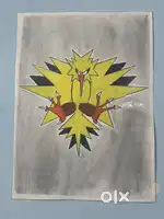 Zapdos Pokémon handmade painting