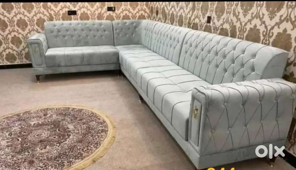 L shape sofa and designing handle with back with beautiful colour