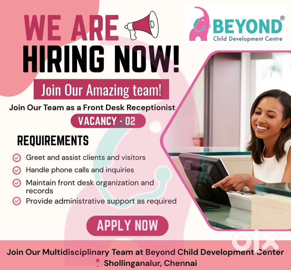 Receptionist for child clinic