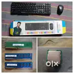 ZEBRONICS wireless keyboard and mouse + plentium G630 processor + Rams