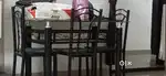Glass Dining Table with 4 chairs