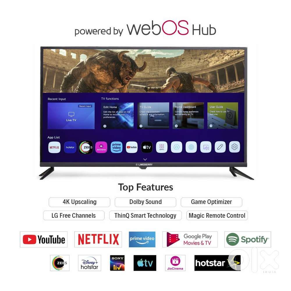 65” WEBOS LG BLUETOOTH 4k HD LED TV AVAILABLE WITH 1 year warranty