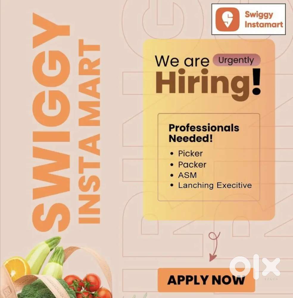 Swiggy Instamart packer and loader Part time and Full time