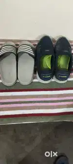 Pair of shoes and Chappal  child 10 years