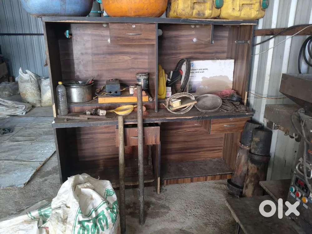 2 big Table, 2 counter , 1 Almira , 3 rack all in wooden