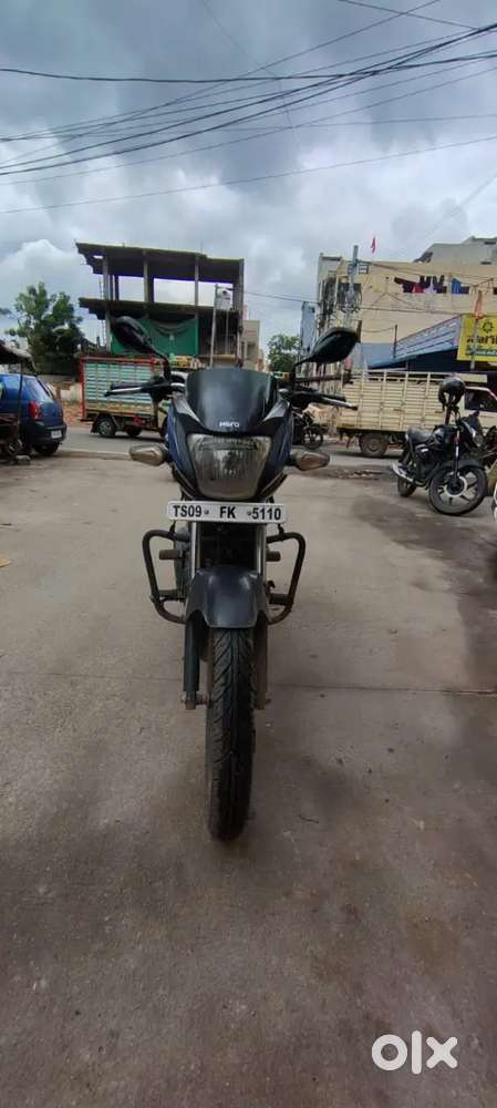 Hero passion  pro in blue colour vehicle